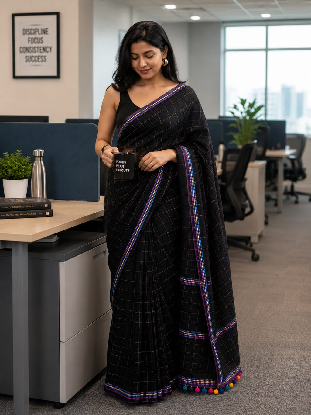 Jaalrekha Mul Cotton Saree