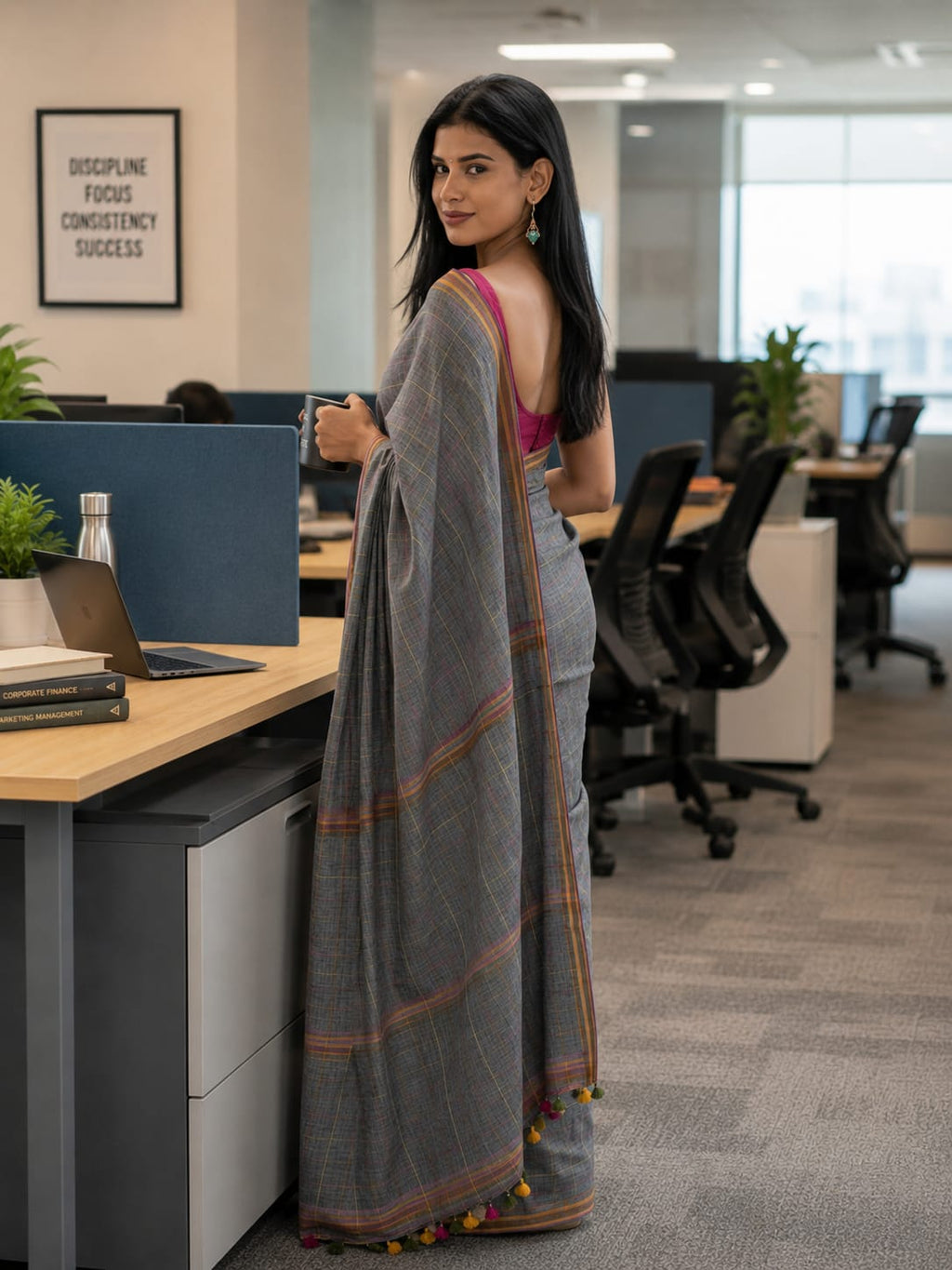Jaalrekha Mul Cotton Saree