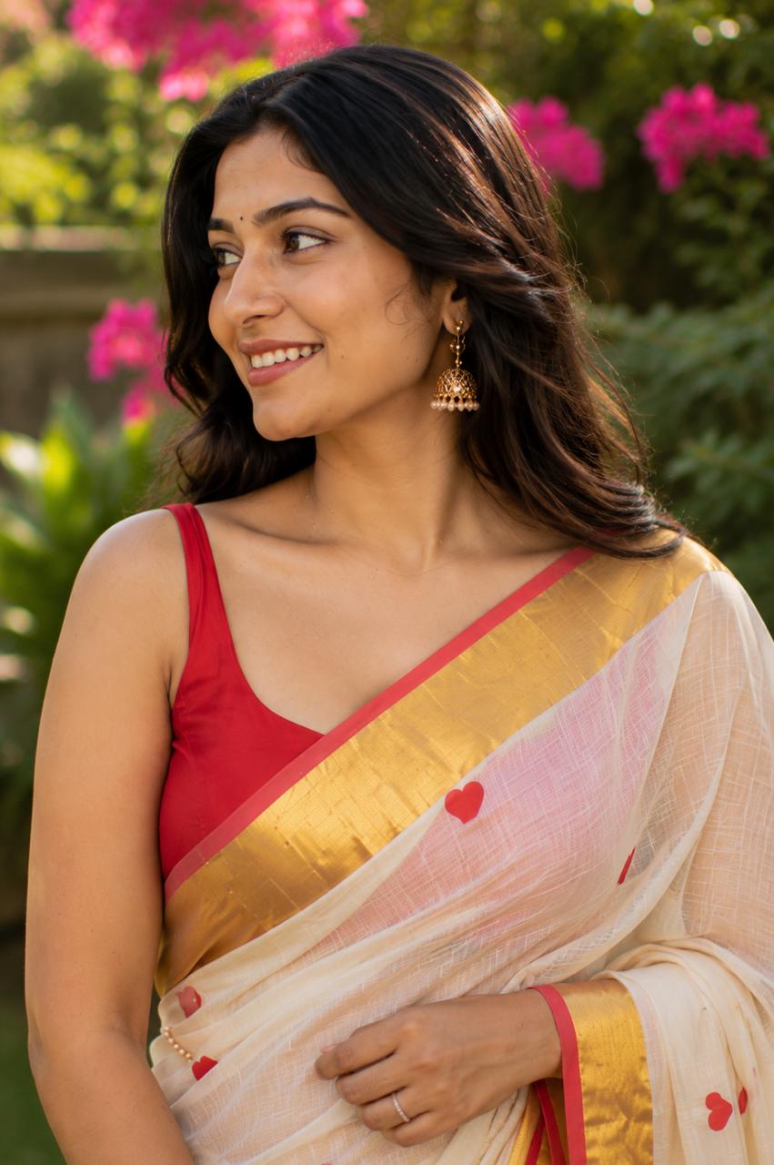 Heart Whisper - Pure Mul Cotton Saree