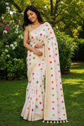 Carnival Dots Mul Cotton Saree