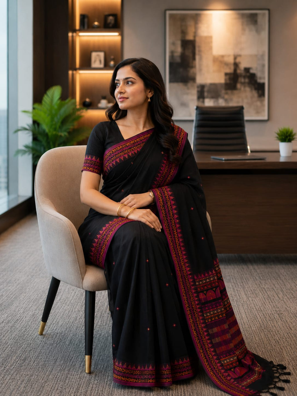 Aarunya Linen Cotton Saree