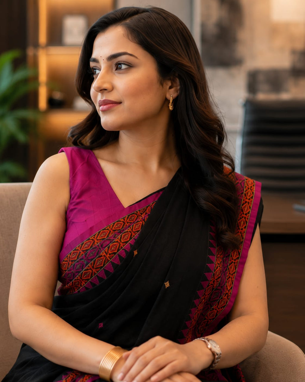 Aarunya Linen Cotton Saree