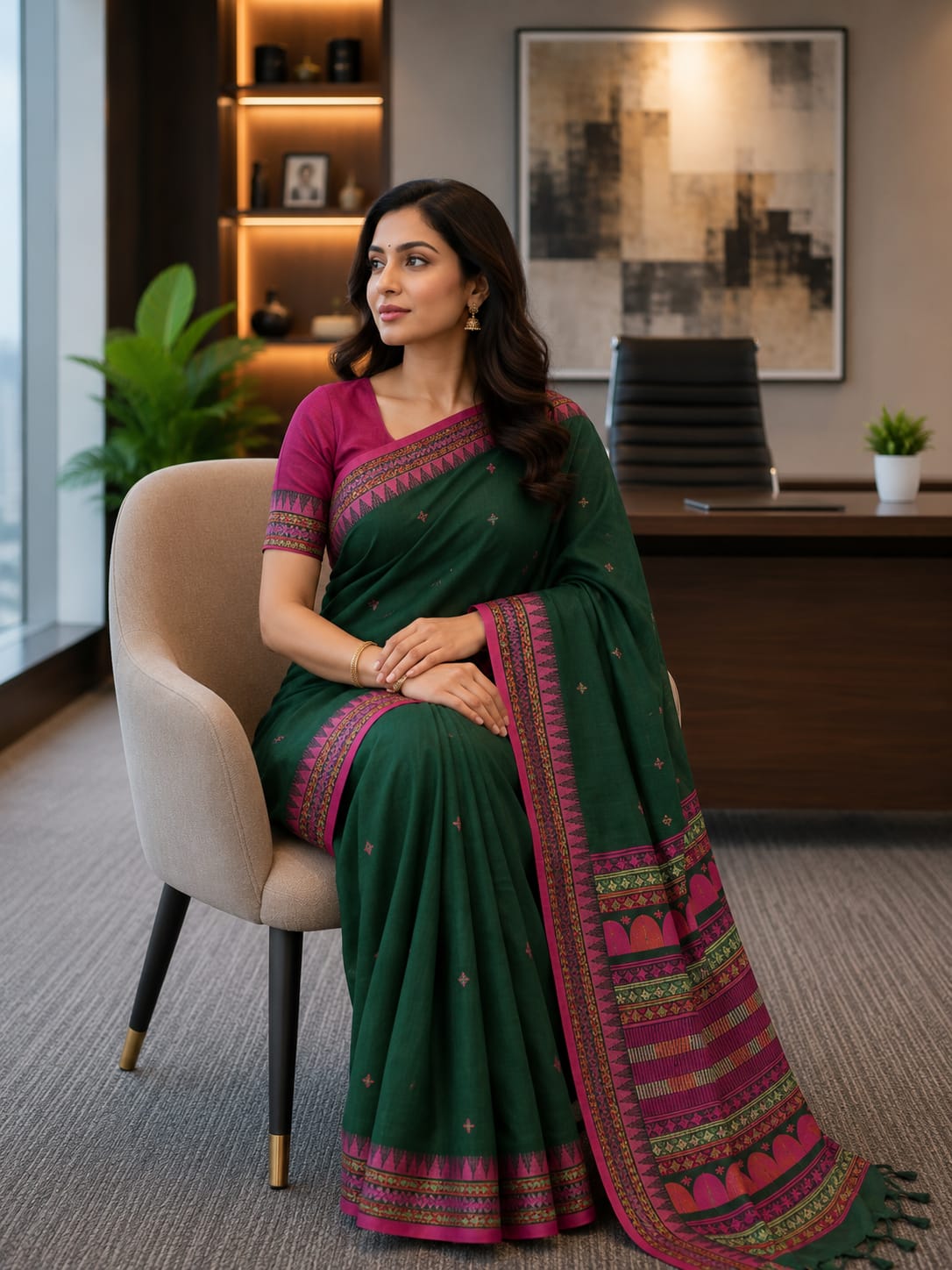 Assam Khadi Cotton Saree