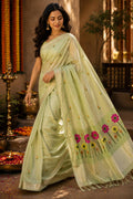 Pushpangan Linen Tissue Saree