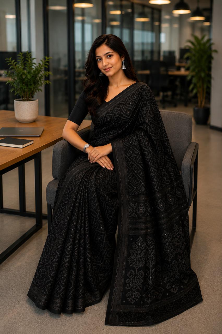 Nishajaal Linen Tissue Saree