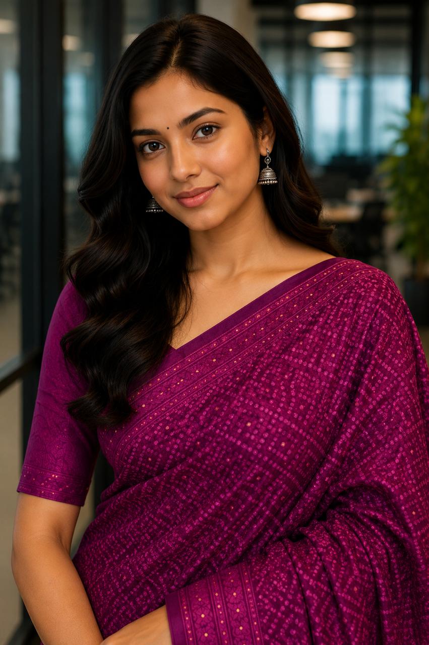 Ratnajaal Linen Tissue Saree