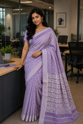 Vajrakaari Linen Tissue Saree