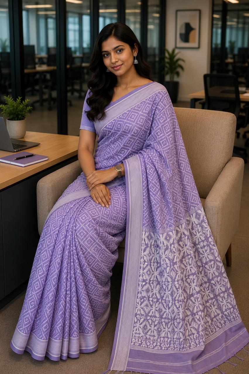 Vajrakaari Linen Tissue Saree