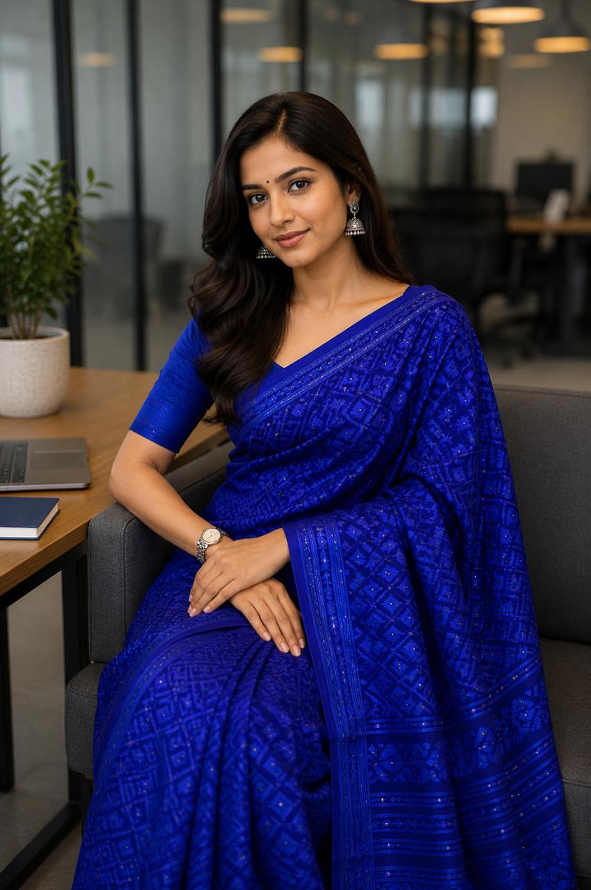 Chitravaan Linen Tissue Saree