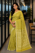 Shwetrekha Linen Tissue Saree