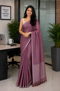 Rajatrekha Linen Tissue Saree