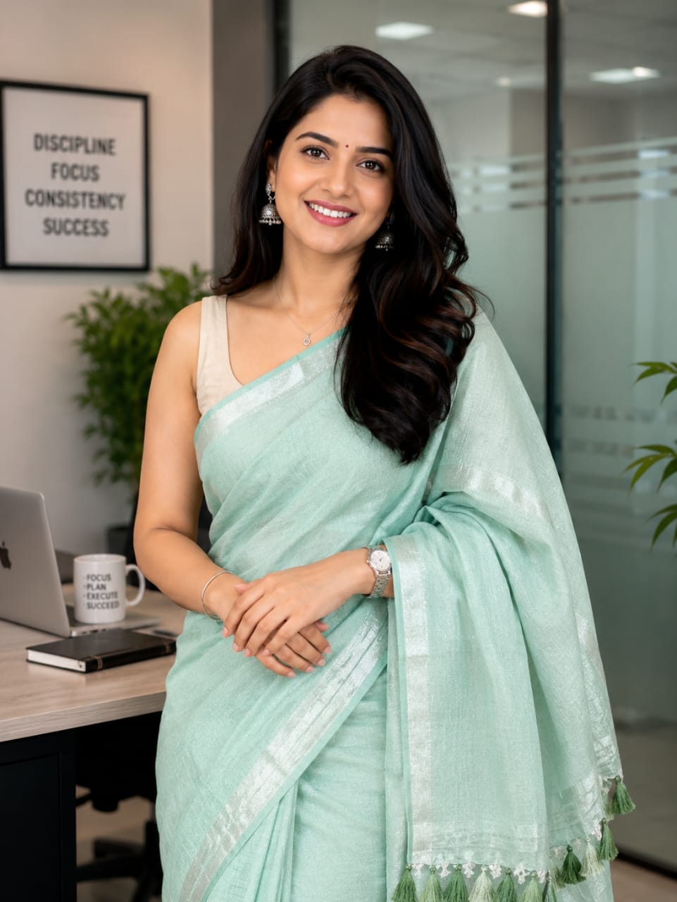 Komalika Linen Tissue Saree