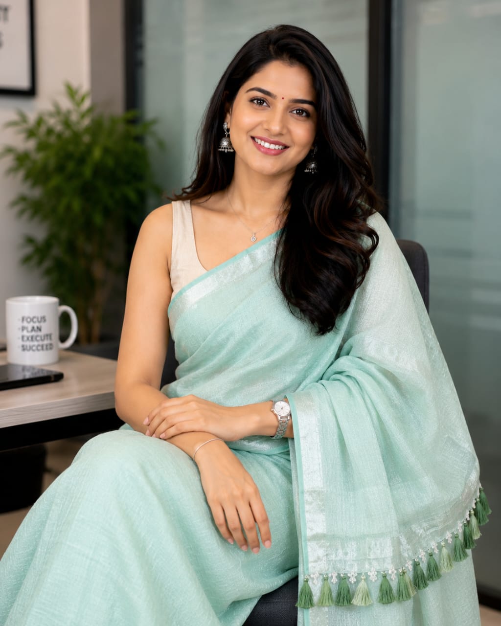 Komalika Linen Tissue Saree