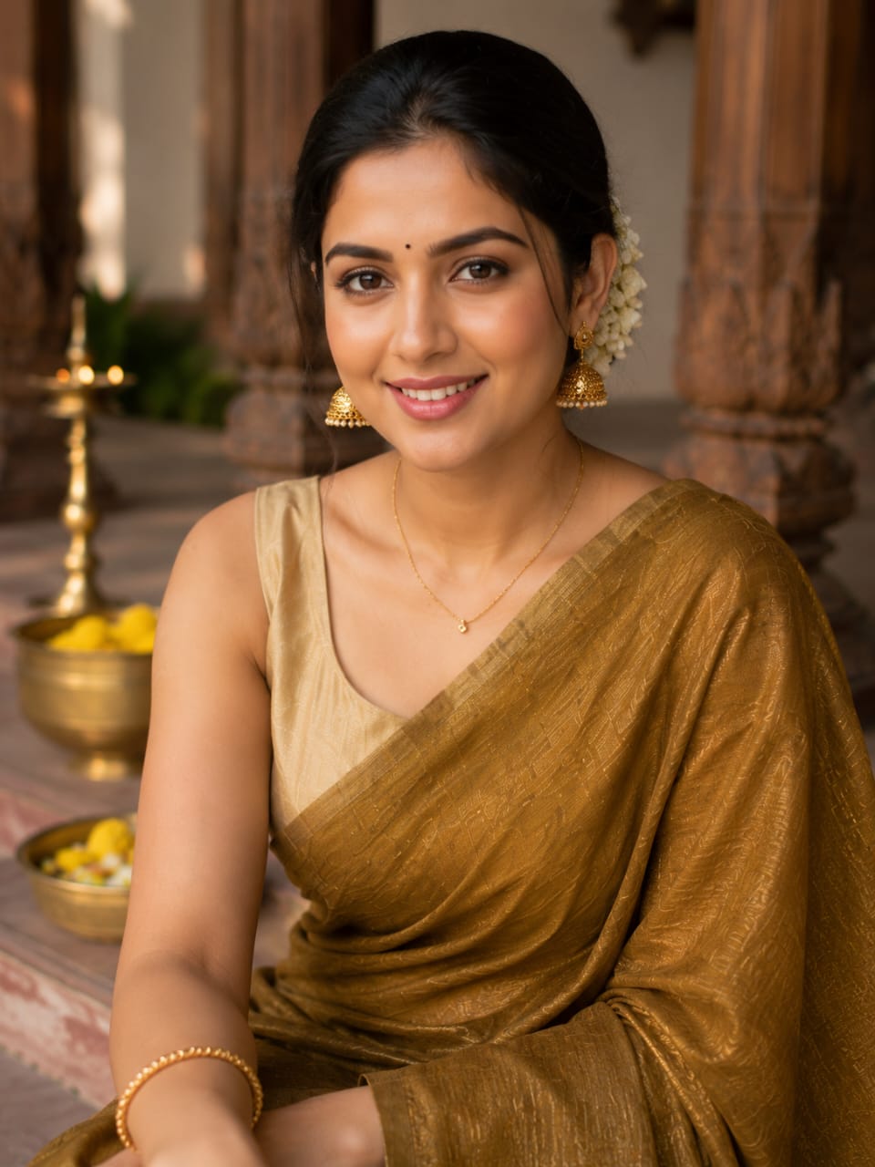 Svarnika Linen Tissue Saree