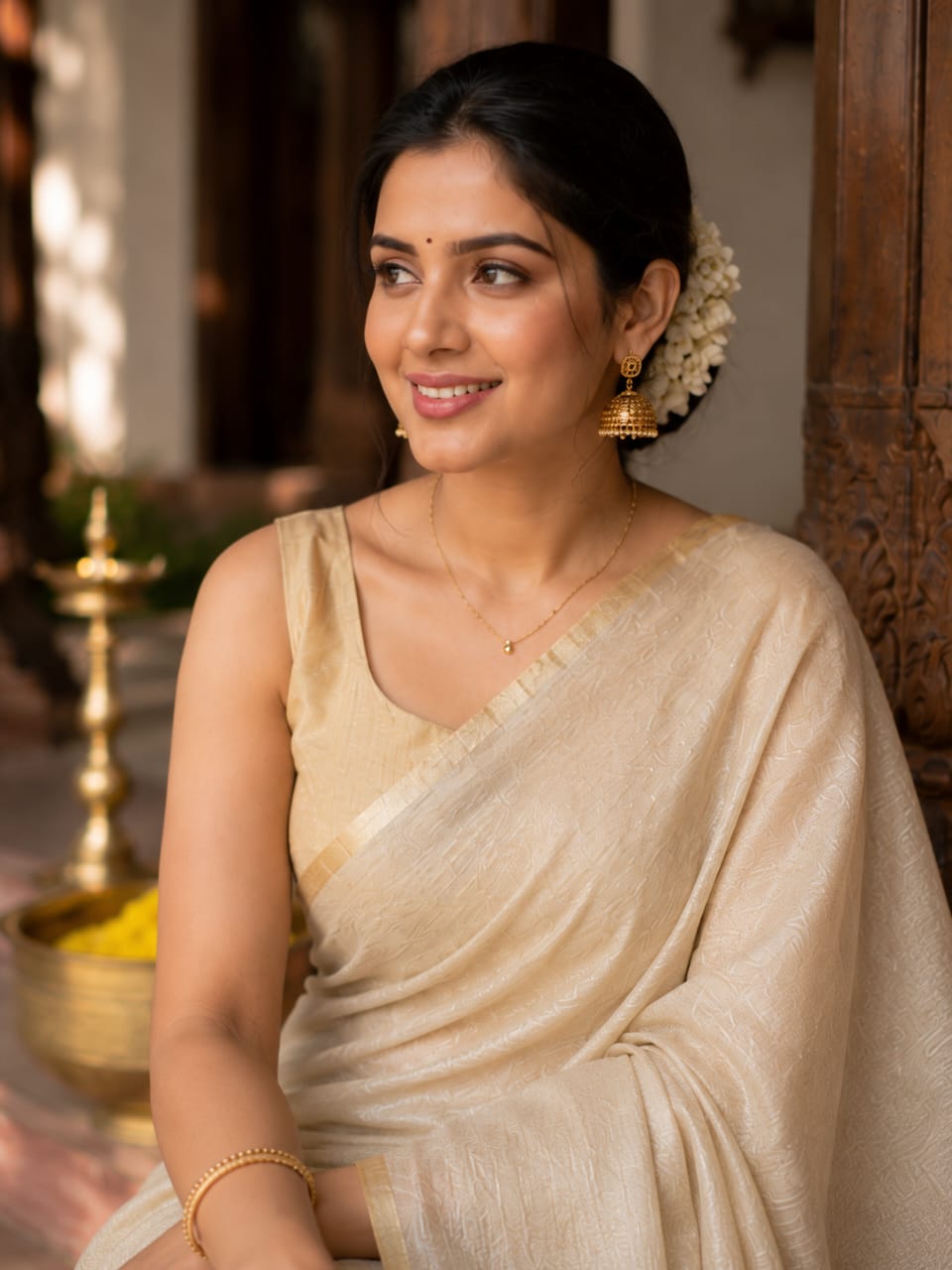 Svara Linen Tissue Saree