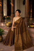 Svara Linen Tissue Saree
