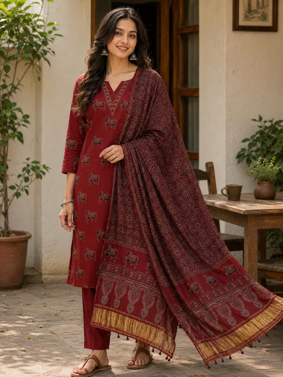 Ashvika Premium 2 Piece Modal Silk Suit Set
