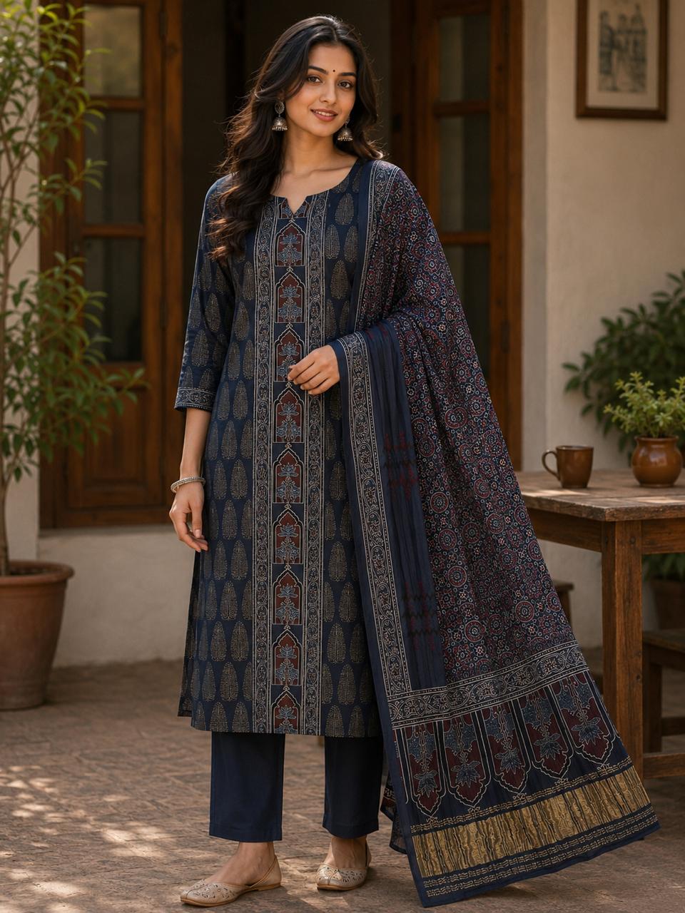 Zarmina Premium 2 Piece Modal Silk Suit Set