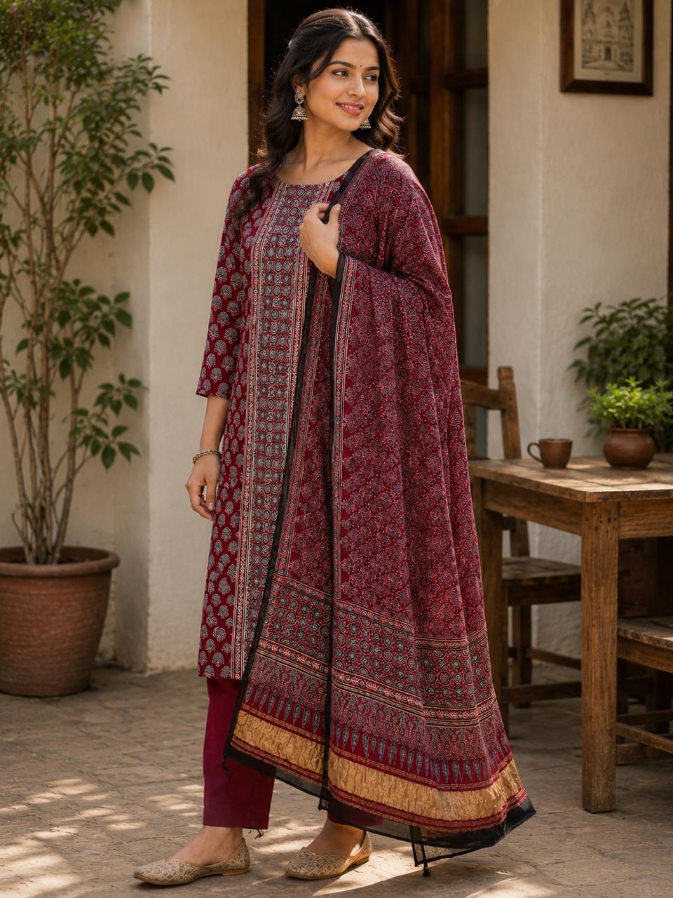Zarmina Premium 2 Piece Modal Silk Suit Set