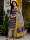Neelpushp Kota Doria 3 Piece Suit Set