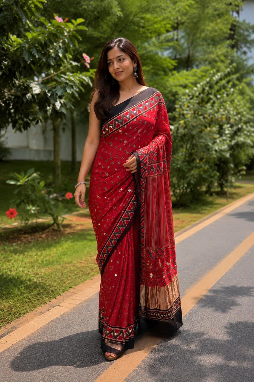 Raktambara Premium Modal Silk Saree