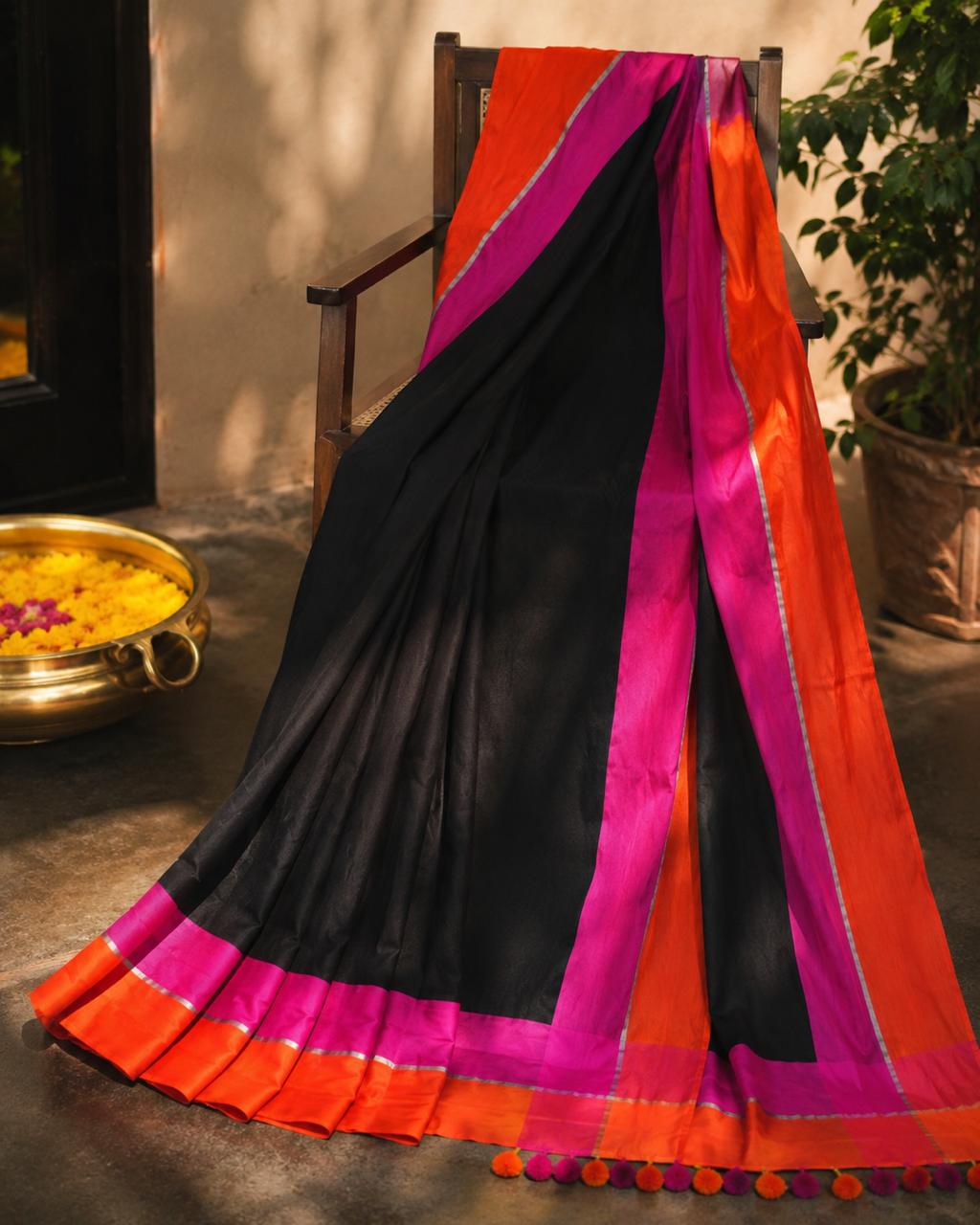 Triranga Mul Cotton Saree