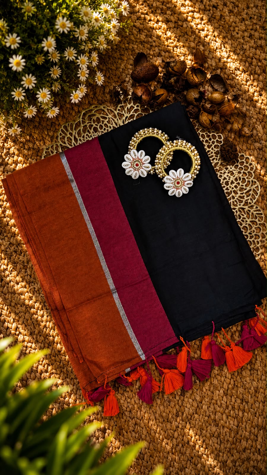 Triranga Mul Cotton Saree