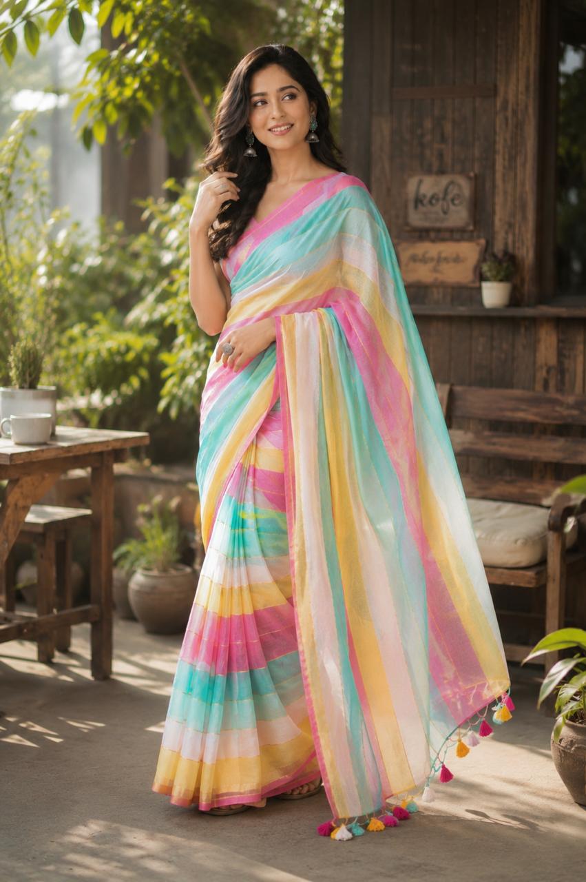 Indradhanush Mul Cotton Saree