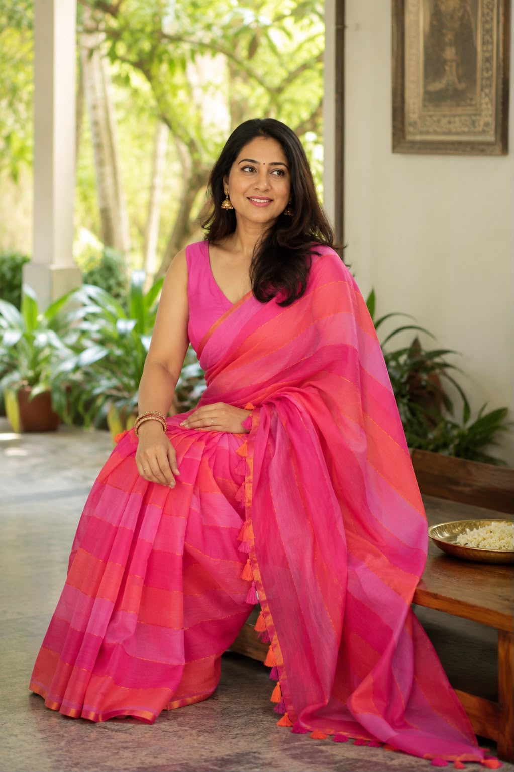 Gulnaar Mul Cotton Saree