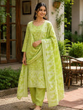 Noorbagh Jamdani Cotton Blend Suit Set Green