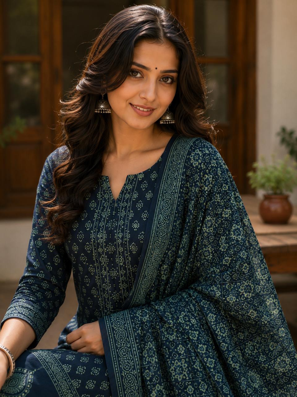 Neelvastra Premium 2 Piece Modal Silk Suit Set