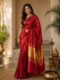 Anantika Premium Modal Silk Saree Ruby Red