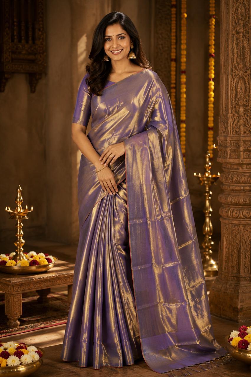 Raga Tissue Cotton Saree